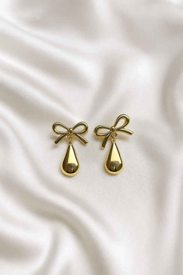 Bow Drops Earrings –Everyday Wear