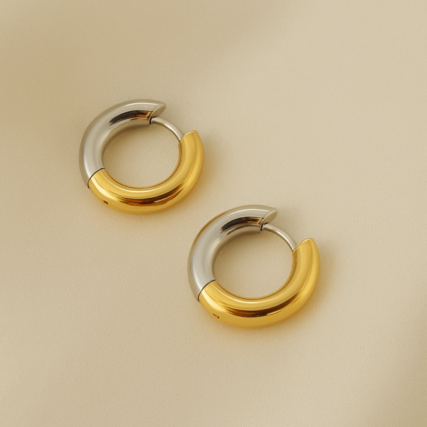 Dual Tone Hoop-Earring
