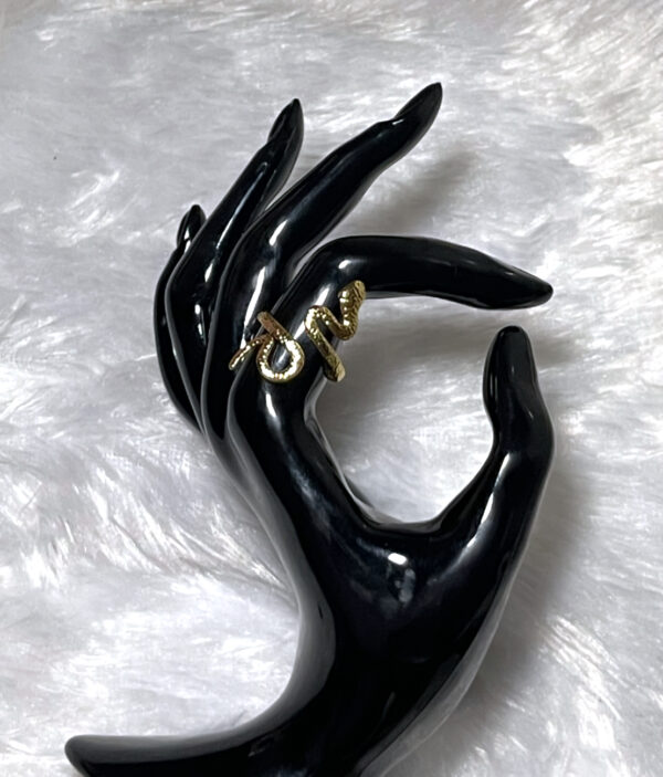 Elegant plain snake-Ring